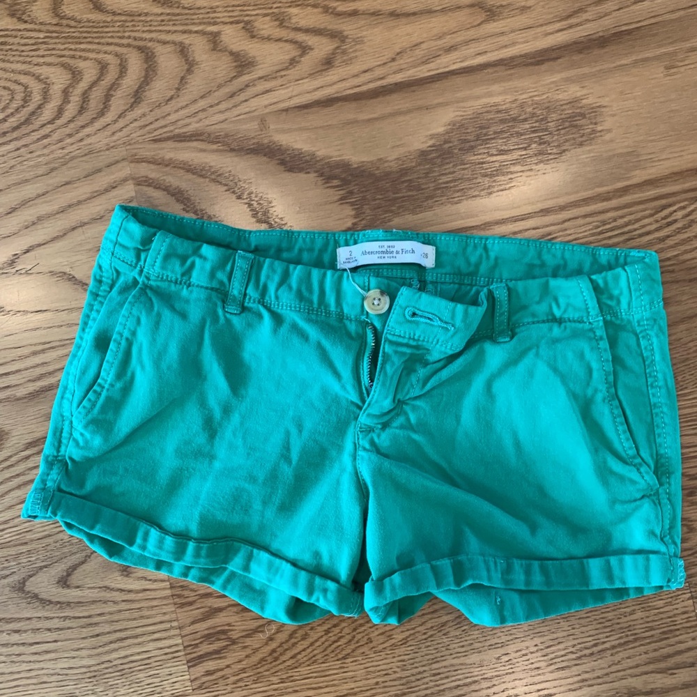 Used green shorts from Abercrombie & fitch